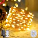 JMEXSUSS 400 LED Fairy Lights Plug in, 132 ft 8 Modes Remote Control Twinkle String Lights with Wheel, Warm White Christmas Lights Indoor Outdoor Waterproof for Bedroom Christmas Decor