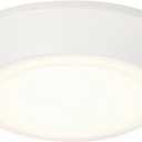 Westinghouse 6133700 Makira Traditional One-Light, 6 Inch 11 Watt Dimmable LED Indoor/Outdoor Surface Mount Fixture with Color Temperature Selection, White Finish, Frosted Acrylic Shade