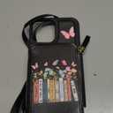 Shorogyt Leather Wallet Case Crossbody | RFID Blocking, Card Holder Slots, Designer, Book, Handbag, Purse, Phone Cases, with Lanyard