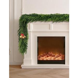 6 FT Real Touch Christmas Norfolk Pine Garland - Artificial Christmas Garlands Faux Cedar Fake Pine Needles Garland for Fireplace,Table, Stairs, Mantle, Window,Indoor Outdoor,Home,Holiday Decor