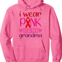 Breast Cancer Awareness I Wear Pink For My Grandma Pullover Hoodie