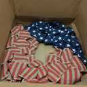24 Inch Summer Wreath Patriotic for Front Door, 4th July Independence Day Wreath America Patriotic Flag Burlap Farmhouse Decor, Memorial Day Americana Wreaths for Front Door Window Christmas Decor