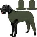 AOFITEE Extra Large Dog Recovery Sleeve, Dog Recovery Suit for Hind Legs, Anti Licking Rear Leg Sleeve for Female Male Dogs, Wound Cover for Rear Leg and Abdomen, Dogs Cone Alternative