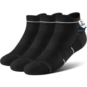 BRISIRA Coolmax Bamboo Viscose Women Compression Running Ankle Socks No Show Athletic Wicking Thick Cushioned Arch Support