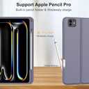 FARYODI Keyboard Case for iPad Pro 13-inch (M4, 2024), Magnetic Detachable Wireless Bluetooth Keyboard, Slim Folio Cover with Pencil Holder for New iPad Pro 13 inch, Auto Sleep/Wake-Lavender