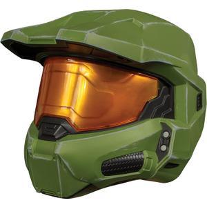 Halo Master Chief Helmet for Kids, Official Halo Infinite Costume Accessory, Single Child Size Full Helmet with Visor, Green & Gold Halo Master Chief Helmet for Kids, Official Halo Infinite Costume Accessory, Single Child Size Full Helmet with Visor, Green & Gold