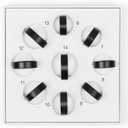 2 x Smart Ring with Call/Clock/Events Alerts, No APP Subscription, Body Temp/Heart Rate/Women's Health Tracker, 5ATM Waterproof Fitness Ring for Android & iOS Only Sizing Kit(6-14#)