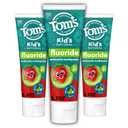 Tom's of Maine ADA Approved Fluoride Kids Toothpaste, Natural Toothpaste, Dye Free, No Artificial Preservatives, Silly Strawberry, 5.1 oz. 3Pack 