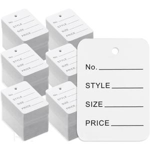 3000 Pcs Price Tags,1.94" X 1.38" White Paper Tags Clothes Size Tags Coupon Tags,Making Tag White Store Tags Clothing Tags with Box Package