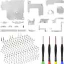 Inner Complete Screws Set and Full Internal Metal Bracket Kit Replacement for iPhone 13 Pro Plate Cover Bottom Small Screw Parts with Repair Tools Screwdriver for 13Pro