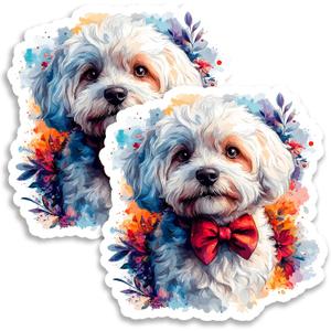 3 x Bichon Frise Magnet 4 Inch 2-Pack Dog  Strong Vinyl Decorative Animal Magnets for Fridge Locker Kitchen Office  Cute Fun Aesthetic Cool Durable & Long-Lasting Souvenir ID44999