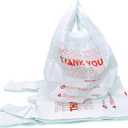 Thank You Plastic Bags - Size - 11" x 6" x 21" - White - Grocery, Shopping Bag, Restaurants, Convenience Store.