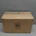 HUAXIN CRAFT H Rattan Decorative Box with Lid, Rectangular Woven with Glass for Display, Set of 2 Wicker for Decor