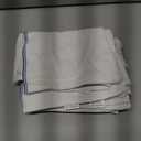 AMOUR INFINI Cotton Kitchen Towels Set of 12 - Highly Absorbent, Super Soft Tea Towel with Hanging Loops - Extra Large Quick Dry Commercial Restaurant Towel (16x28 Inch - Blue) (12 Pk Herringbone Stripe)