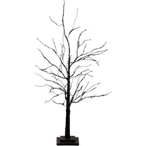 Nearly Natural 3ft Pre-Lit Black Twig Halloween Tree with 80 LED Lights