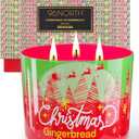 96NORTH Luxury Christmas Candle Gingerbread Scented | Large 3-Wick Jar Candle | Up to 40 Hours Burning Time | 100% Natural Soy Wax | Ideal Christmas Candles Gift