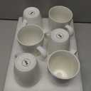 Sweese Porcelain Coffee Mugs - 16 Ounce - Set of 6, Cups for Latte, Hot Tea, Cappuccino, Mocha, Cocoa, White