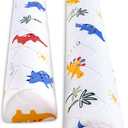 2-Pack Premium Foam Bed Bumpers for Toddler, Non-Slip Bed Rails for Toddlers for Twin, Queen, King Beds, Machine Washable Bumpers Cover for Easy CareSize: 52" x 7" x 5" (Fun Dinosaur)