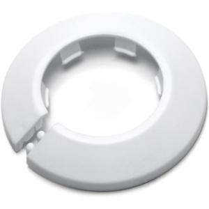 MroMax Fit 1.57" White Plastic PP Pipe Cover, 40mm 1Pc Flange Water Pipe Radiator Decoration Escutcheon, Snap-On Cap for Sink Drain and Vent Pipes, to Hide Gaps and Update Plumbing Look