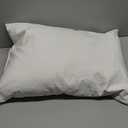 Thin Flat Soft Goose Feather Down Bed Pillows for Sleeping Hypoallergenic Standard Size Set of 1 Pack Side Back and Stomach Sleepers