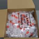 Mifoci 100 Pcs 1 oz Small Condiment Plastic Squeeze Bottle with Red Cap Mini Boston Dispensing Bottles Container Suitable for Dressing Salad Dressing Oil Cookies Writing Paint Glues