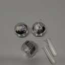 COOLJOY 3 Sizes Vampire Fangs Teeth with Adhesive Halloween Cosplay Props White Horror False Teeth Props Party Favors Masquerade Accessories Gift