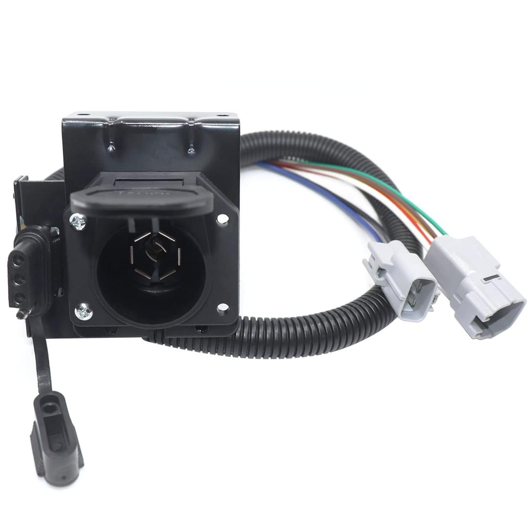 7 Blade and 4 Way Trailer Wiring Harness for 2007-2013 Toyota Tundra Replacement Vehicle-Side Connector, Factory Tow Package Requried