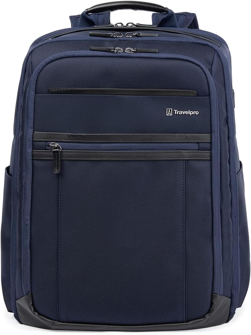 Travelpro Crew Executive Choice 3 Large Backpack Fits Up to 15.6 Laptops and Tablets, USB a and C Ports, Men and Women, Patriot Blue