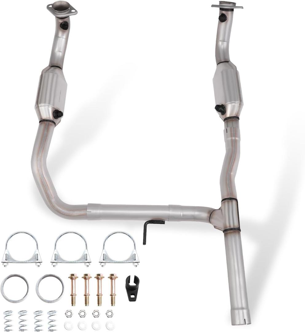 Catalytic Converter Kit Compatible with 2004-2006 F150 5.4L & Mark LT 2006-2008 5.4L V8 engine 4WD Transmission, Reference OE 53569 50553 30494 30495 645218 645217EPA Compliant