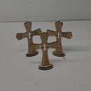 Juvale 3 Pack Catholic Wooden Cross Baptism Centerpieces for Tables, Communion, Home Decor (6 x 9 In), Baptism Decorations for Boys and Girls