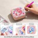 CharySim Diamond Art Jewelry Box Kit, DIY Diamond Painting Jewelry Box for Women, Craft Kit for Adults, Cute Jewelry Organizer, Birthday Gift (Pink Pro)