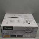 52" RGB Ceiling Fan with Light and Remote/App - Flush Mount Ceiling Fan Light with Reversible Mute Motor, RGB Ring, 5 Dual-Sided Blades, Low Profile Ceiling Fans for Indoor, Party