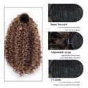 XSASLYET 14 Inch Curly Drawstring Ponytail Extension Synthetic Hair for Black Women, Clip In Ponytail Hair Piece Natural Looking Soft Full Curly Puff Ponytail for Daily Wear Party Wedding(6)