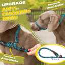Fida Durable Slip Lead Dog Leash, 6 FT x 1/2" Heavy Duty Loop Comfortable Strong Rope Lead for Large, Medium Dogs, No Pull Pet Training with Highly Reflective, Blue