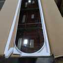 Door Mirror, Arched Full Length Mirror Over The Door, 14"x 47" Hanging Mirrors, Wall Mirrors, White
