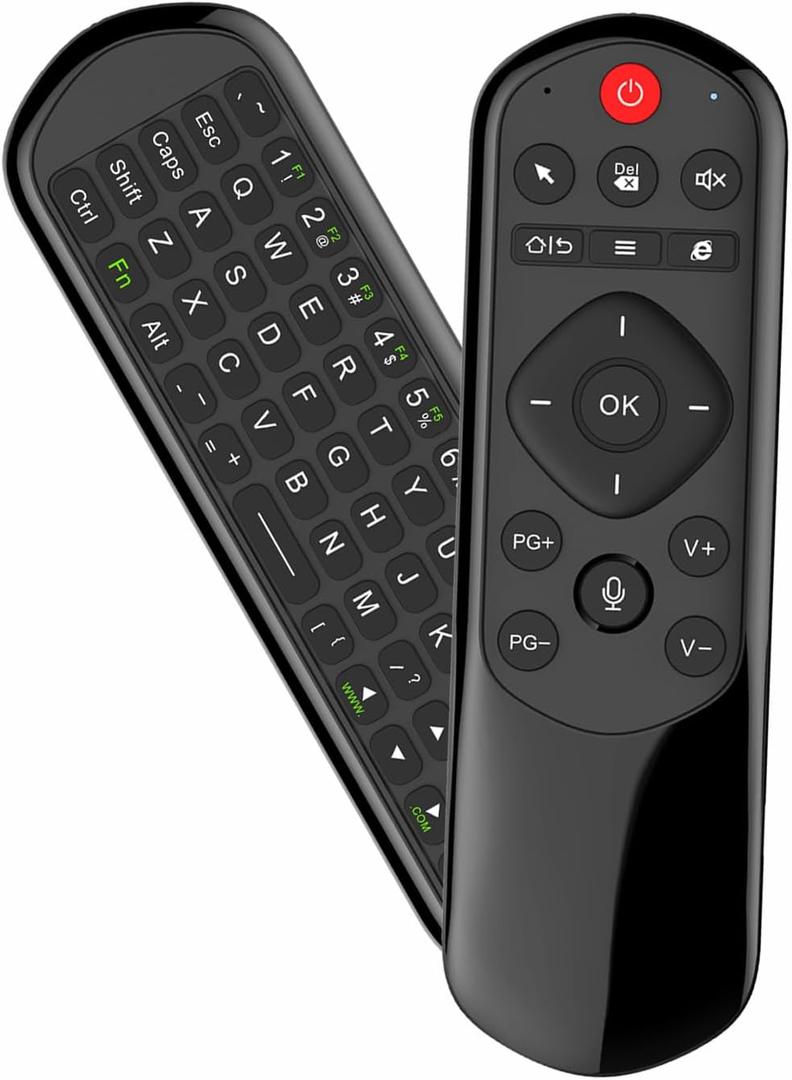 iPazzPort Universal TV Remote Air Mouse Bluetooth & 2.4G Wireless Keyboard with Voice IR Learning - QWERTY Remote for Smart TV, Android Box, PC, HTPC, Nvidia Shield, Projector (Not Samsung/LG TV)