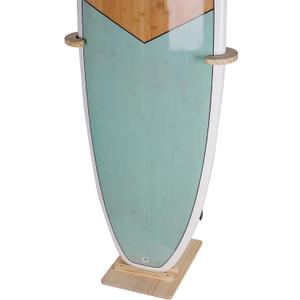 Surfboard Stand Rack, Sturdy Rack with Floor-Standing Design, Vertical Surfboard Holder, Storage & Display for Shortboard and Longboard, Wooden
