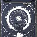 MOSNOVO for iPhone 17 Pro Max Case | Compatible with Magsafe | Military Grade 10ft Drop Tested | Camera Control | Clear Black with Wildflower Meadow Design