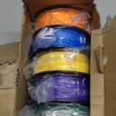 3D Printer Filament PLA 1.75mm 3-D Printing Materials 5 Colors Bundle Print Filimate 1.75 mm Orange Green Blue Yellow Purple Filiment1.75 Accuracy 0.02mm Fillament Spool Vacuum Pack 250G, Pack Of 5