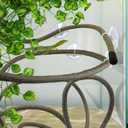 QUOZUO Reptile Tank Accessories, Artificial Plants Vines and Flexible Leaves With Suction Cups, Crested Gecko Tank Long Vines Hide for Climbing, Chameleon, Lizards