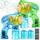 2 x JOYIN 2 Bubble Guns Blaster Kit with 2 Solution for Kids, Automatic Bubble Maker Blower Machine for Party Favors, Birthday, Outdoor & Indoor Activity, Summer Toy