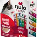 Nulo Freestyle Grain-Free Perfect Purees Premium Wet Cat Treats, Squeezable Meal Topper for Felines, High Moisture Content to Support Cat Hydration, 0.5 Ounce, Variety Pack