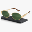 livho 2025 Trendy Oval Sunglasses - Stylish Polarized Shades for Everyday - Retro Metal Frames