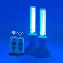 BAIMNOCM 50 Watt UV Light, UVC Germicidal Lamp with E26 Base and Remote Control, Home Disinfection Device UV Light Bulb for Basement/Bedroom/Kitchen, 2x25W Ultraviolet Light Lamp