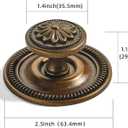 khtumeware 10 Pack 2.5 Inch Antique Brass Cabinet knobs with Backplate,Vintage Backplate for Drawer knobs, Bi-Fold Door Knobs