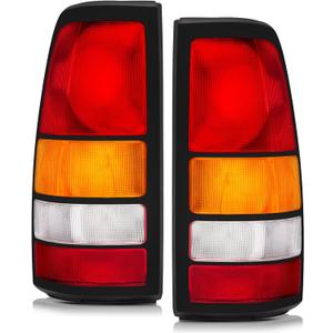 Tail Lights Assembly compatible with1999-2002 Chevy Silverado 1999-2006 GMC Sierra 1500 2500 3500 Driver & Passenger Side Taillights Rear Lamp without Bulb, Black Border
