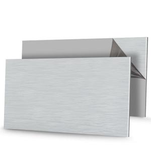 Blulu 2 Pcs Aluminum Composite Panel, 1/4" Thick Rectangle Aluminum Sheet for Industry Crafting Handcraft DIY Projects(Brushed Silver,24"x48")