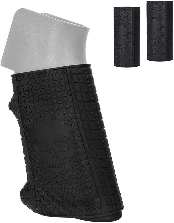 Universal Tactical Grip Sleeve 2 Pieces Handall Full Size Rubber Grip Glove,Black