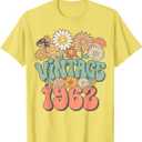 Vintage 1962 Daisy Hippie Groovy Wildflower 64th Birthday T-Shirt, L
