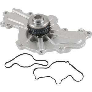 AW6348 Water Pump with Gasket Compatible with Ford Edge Fusion Flex Explorer Taurus 2011-2019 Compatible with Lincoln MKS MKZ MKT MKX MAZDA 6 CX9 with Double-Row Sprocket Engine 3.5L 3.7L